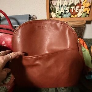 Mango Brown Leather Women's Backpack